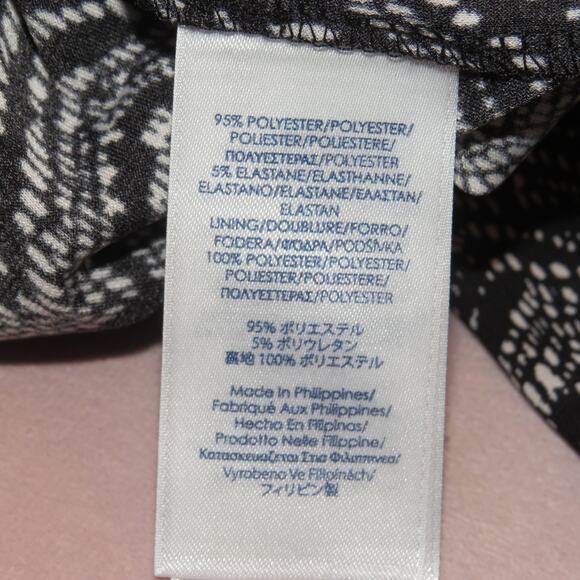 Chaps Black Chevron Print Sleeveless Sheath Dress - Picture 8 of 9